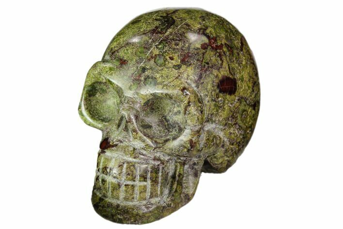 Polished Dragon's Blood Jasper Skull - South Africa #112182